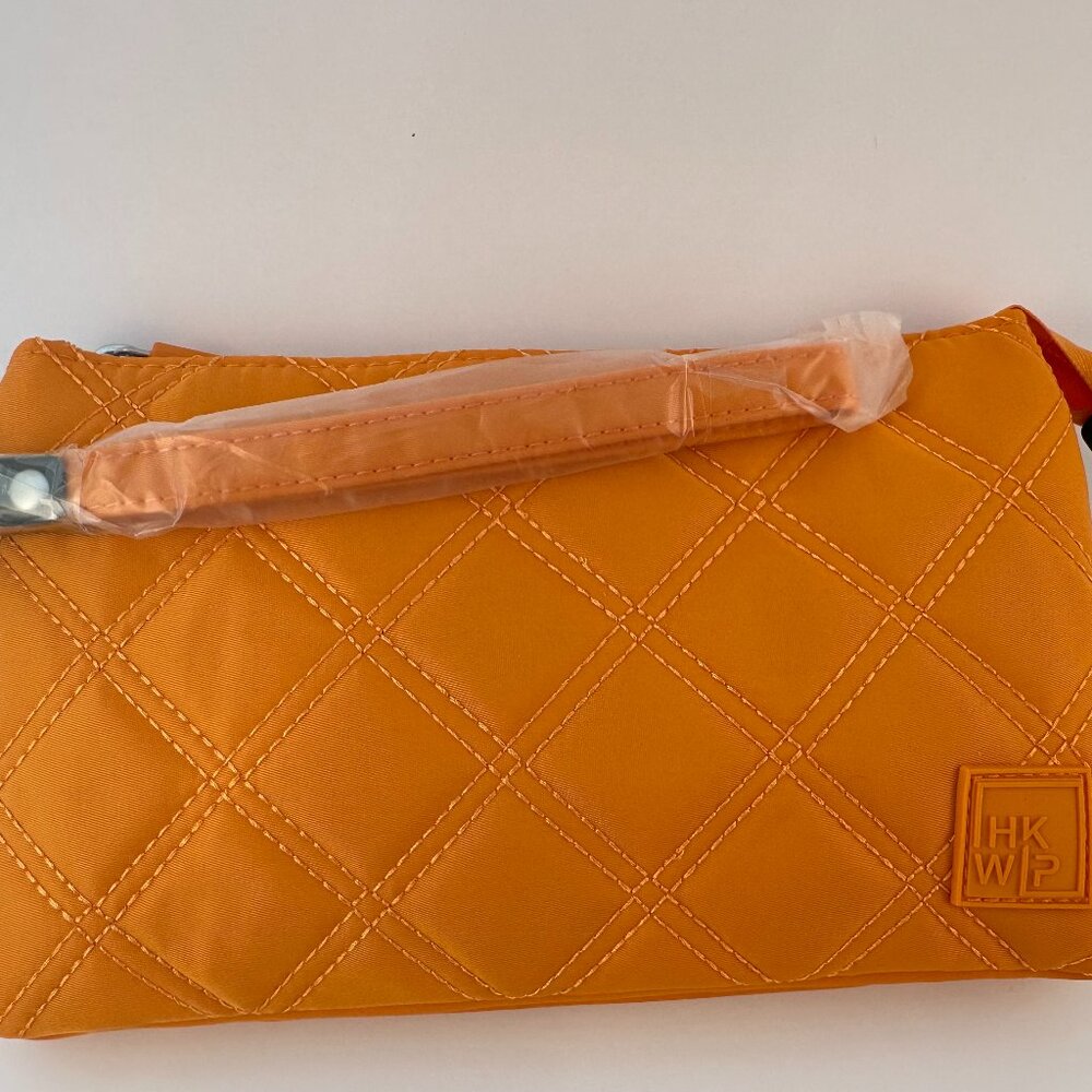 IHKWIP Quilted Triple Entry Crossbody Bag - Vibrant Orange